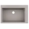 Evier encastré - HANSGROHE - 660 - SilicaTec - 1 cuve - Gris béton