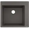 Evier encastré - HANSGROHE - 450 gris pierre - 1 bac - SilicaTec - égouttoir à droite