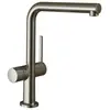 Mitigeur dévier - HANSGROHE - Talis 270 - Inox-Optik - Vanne darrêt - Design moderne