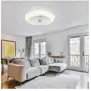 ETC-SHOP Ventilateur de plafond avec éclairage Plafonnier silencieux avec ventilateur Plafonnier chambre à coucher, la fonction peut être commutée