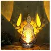 ETC-SHOP Décoration de jardin extérieur Figures Solar Buddha Lampes so...