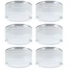 ETC-SHOP Lot de 6 spots led encastrés plafonniers chrome sommeil chambre d'amis design spots carton abîmé