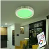 ETC-SHOP Plafonnier led rvb télécommande éclairage de salon gradateur lampe argent