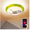 ETC-SHOP Plafonnier pour chambre d'enfant motif Zebra Alexa Google App dans un ensemble comprenant des ampoules led Smart Home rgb