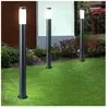ETC-SHOP 3x lampadaires d'extérieur piliers en acier inoxydable éclair...