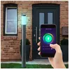 Etc-shop - Smart Home rgb led lampadaire extérieur pilier en acier ino...