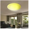 ETC-SHOP Plafonnier design en verre jaune éclairage lampe spot ronde dans un ensemble comprenant des ampoules led
