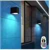 ETC-SHOP Lot de 2 lampes d'extérieur led rgb télécommande alu down spo...