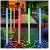 ETC-SHOP Ensemble LED de 6 lampes solaires extérieures IP44 changeur de couleur coloré terrasse jardin éclairage véranda décoration lampe