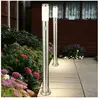 ETC-SHOP Lot de 2 lampadaires d'extérieur design en acier inoxydable lampes d'éclairage d'allée de jardin détecteur de mouvement
