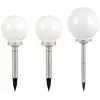 ETC-SHOP 3x led lampes à prises solaires boule de jardin lumières terr...