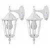 ETC-SHOP Lot de 2 applique extérieur terrasse jardin lanterne alu verr...