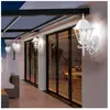 ETC-SHOP Lot de 4 lanternes maison appliques murales verre blanc style...