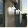 ETC-SHOP Ensemble de 4 appliques murales alu, lampes, éclairage extéri...
