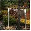 ETC-SHOP Lot de 2 lampadaires extérieurs, détecteurs de mouvement, 2x prises, éclairage de jardin, allée, cour, piliers, lampadaires