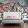 Kleurrijk fotobehang met graffiti motief, in 3,50 x 2,55 m, graffiti b...