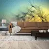 Fotobehang paardenbloem goudgeel, 3D-vliesbehang paardenbloem, Paarden...