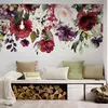 Fotobehang met bloemen, Stenen behang wit, Vliesbehang met bloemen in ...
