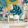 Fotobehang JunglePlants1 DD120213 A.S. Création ARTist Blauw Roze Vlie...