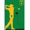 Fotobehang Golfplayer DD120157 A.S. Création ARTist Geel Groen Vlies 2...