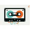 Fotobehang Mixtape DD120141 A.S. Création ARTist Blauw Oranje Terracot...