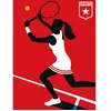 Fotobehang Tennisplayer DD120169 A.S. Création ARTist Rood Zwart Antra...