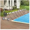 EN.CASA Enrouleur pour bâche de piscine Amorgo à longueur réglable 300-630 cm