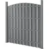 NEU.HAUS [neu.holz] Clôture en Plein Cintre Brise Vue Brise Vent Bois Composite WPC Gris 185 x 193 cm