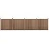 NEU.HAUS [neu.holz] Kit de 4 Clôtures Barrière Brise Vue Brise Vent Bois Composite (WPC) Brun 185 x 747 cm
