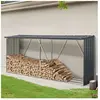 casa.pro Stalen brandhout rek Kalmar houtopslag 352x80x152 cm antraciet