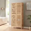 Armoire de salle de bain Raurgela bambou 180 x 80 x 40 cm naturel