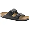 Birkenstock Arizona, Sandales pour les Hommes, Étroit, Noir, 45 EU