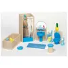 Goki - 51903 - Mobilier de salle de bain pour maison de poupées - 17 pièces