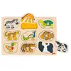 Goki Houten Dieren Noppenpuzzel, 9st.
