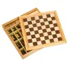 Jeu d'Échecs, Dame et Moulin en boîte en bois, Jeu de société Goki