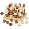 Jeu de pions Tic-Tac-Toe 3D, Jeu en bois Goki
