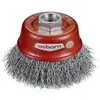 Brosse coupe, fil acier ondulé avec filetage ou alésage pour meuleuses...