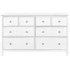 Commode 8 tiroirs 160x395x96 cm en pin blanc - CHILOM