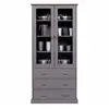 Vaisselier 2 Portes & 3 Tiroirs "zernan" 190cm Gris - Paris Prix