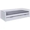 EBUY24 Dream lit 90x200cm avec 1 lit gigogne blanc.