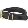 TRIXIE HALSBAND HOND PURE LEER ZWART M 36-43X3 CM