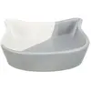 TRIXIE VOERBAK KAT KATTENKOP KERAMIEK GRIJS / WIT 13 CM 200 ML