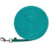 Trixie hondenriem sleeplijn met rubber turquoise - 15 MTR X 1,5 CM