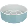 TRIXIE Slow Feeding 24521 Gamelle en céramique pour chien Gris/bleu 0,9 l/Ø 17 cm