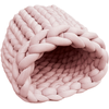 Aumüller Cave à chat tressée en grosse maille rose