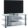 HOMELIFE24 NETASA meuble tv hifi video commode rangement verre
