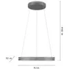 Neuhaus PURE - Hanglamp E-Loop e-Lift Ø 70 cm donker grijs