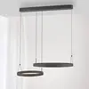 Paul Neuhaus Hanglamp Esko Zwart 2 Ringen Led Easy-lift