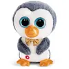 Nici pluche knuffel - Pinguin Sniffy - wit/blauw - 15 cm