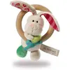 Nici anneau de dentition Rabbit Tilli 29 x 16 x 5 cm bois/plush blanc